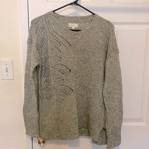 Lucky Brand, size medium, Gray wool/cotton blend sweater